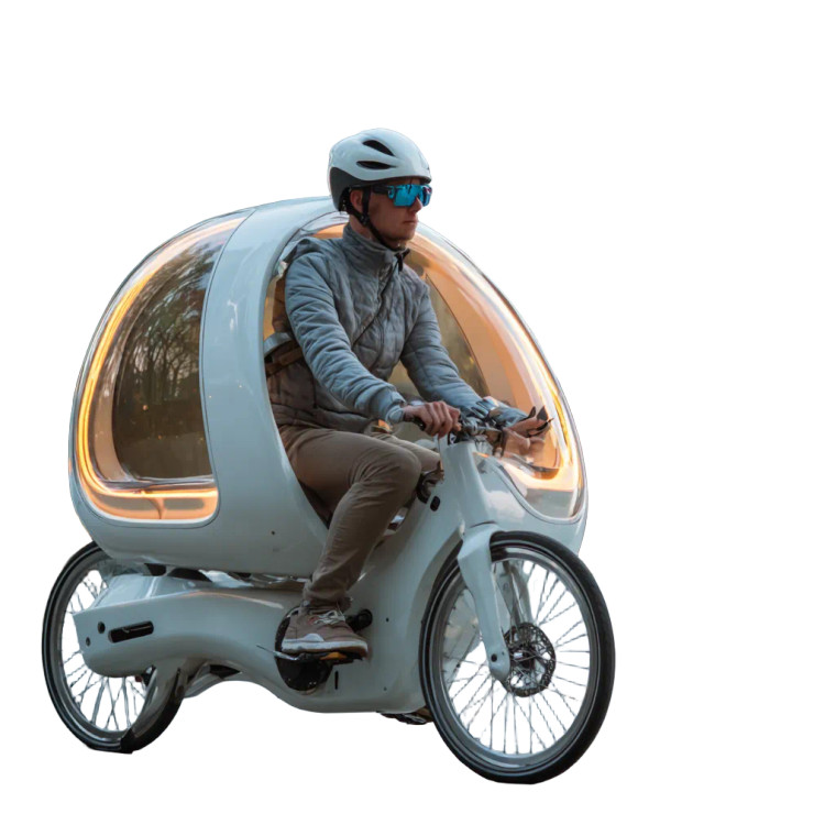 Futuristic Bike Rider V3 Vinyl Car Decal Sticker – Waterproof & UV-Resistant 3.4133333333333336"