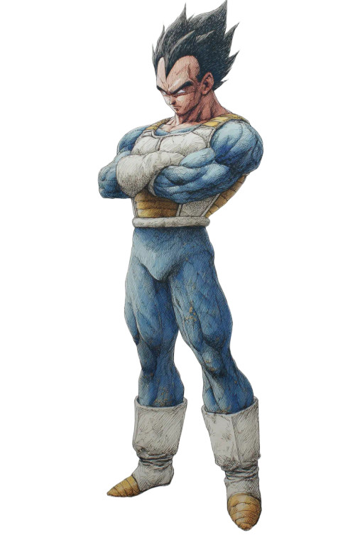Vegeta Artwork Vinyl Car Decal Sticker – Waterproof & UV-Resistant 4.4