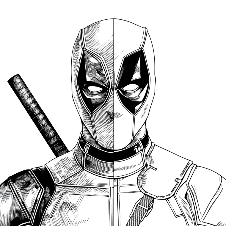 Deadpool Wolverine Splitface Vinyl Car Decal Sticker – Waterproof & UV-Resistant 3.4133333333333336"