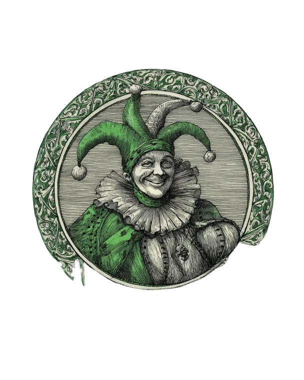 Medieval Jester V6 Vinyl Car Decal Sticker – Waterproof & UV-Resistant 8.0"