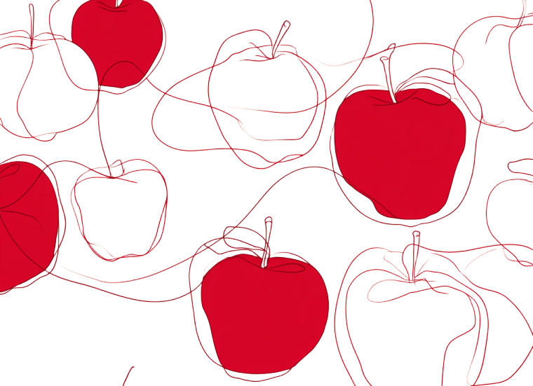 Minimalist Apples Vinyl Car Decal Sticker – Waterproof & UV-Resistant 3.0933333333333333"