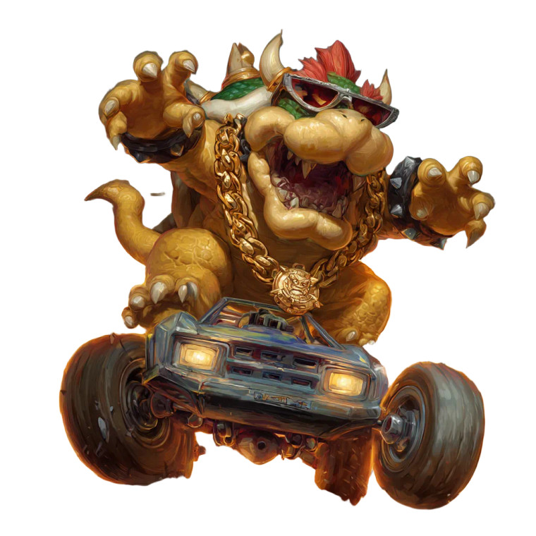 Gangsta Bowser Vinyl Car Decal Sticker – Waterproof & UV-Resistant 3.4133333333333336"
