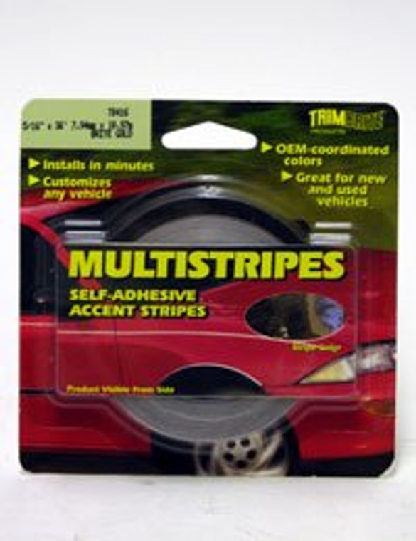 Trimbrite Pinstripe Tape T0416 5/16 Inch Multistripe; Gold; 36 Foot Length