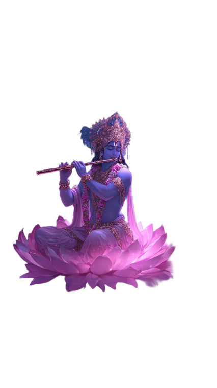 Divine Krishna Serenade Vinyl Car Decal Sticker – Waterproof & UV-Resistant 9.706666666666667"