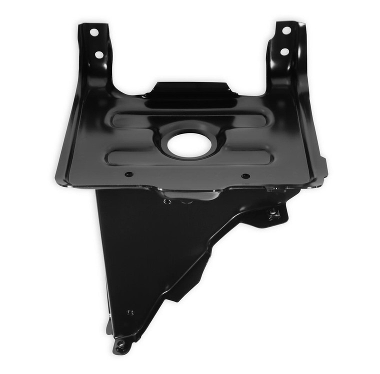 Holley Classic Trucks Battery Tray | Heavy Gauge Steel, Corrosion Protection, Precise Fit | Single Capacity, Black EDP Coated