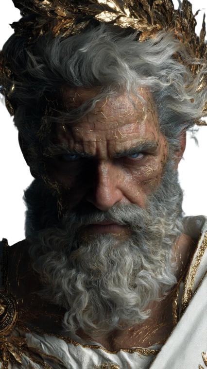 Divine Zeus Portrait Vinyl Car Decal Sticker – Waterproof & UV-Resistant 9.706666666666667"