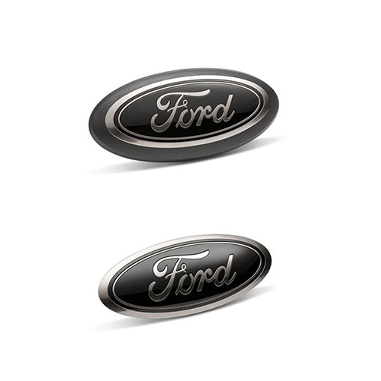 Oval Ford Logo Emblem 2018-2023 | F-150 | Smoked Chrome Finish