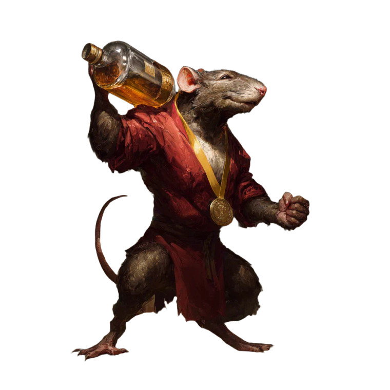 Proud Rat Champion Vinyl Car Decal Sticker – Waterproof & UV-Resistant 3.4133333333333336"