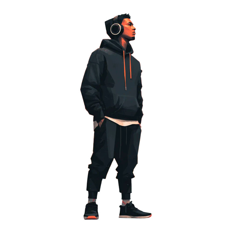 Minimalist Pumped Man Vinyl Car Decal Sticker – Waterproof & UV-Resistant 3.4133333333333336"