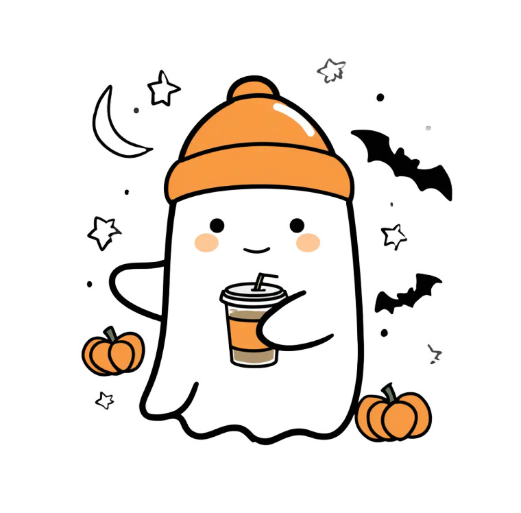 Kawaii Ghost V4 Vinyl Car Decal Sticker – Waterproof & UV-Resistant 6.826666666666667"