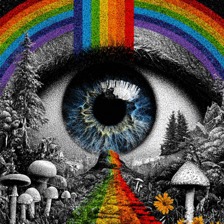Psychedelic Eyeball Vinyl Car Decal Sticker – Waterproof & UV-Resistant 6.826666666666667"