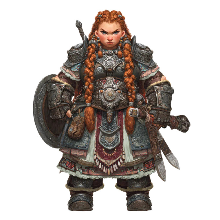 Fierce Dwarf Warrior Vinyl Car Decal Sticker – Waterproof & UV-Resistant 3.4133333333333336"