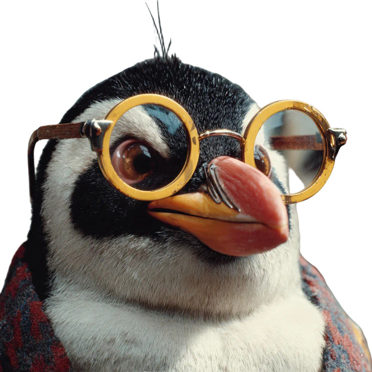 Cool Penguin V2 Vinyl Car Decal Sticker – Waterproof & UV-Resistant 3.4133333333333336"