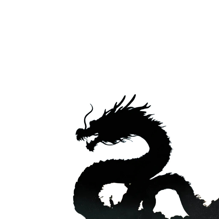 Celestial Dragon Silhouette Vinyl Car Decal Sticker – Waterproof & UV-Resistant 3.4133333333333336"