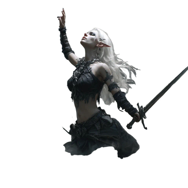 Terrifying Elf Sorceress Vinyl Car Decal Sticker – Waterproof & UV-Resistant 3.4133333333333336"