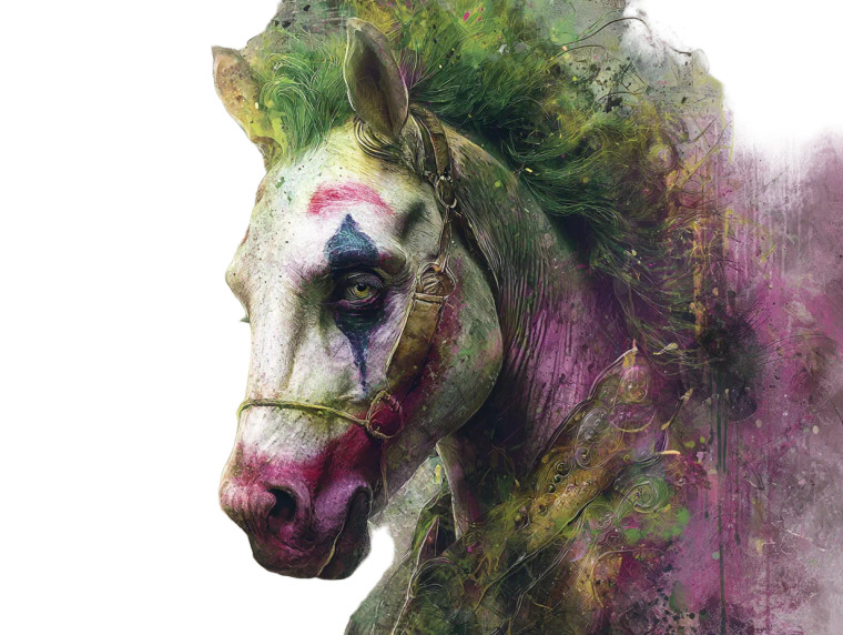 Joker Horse Vinyl Car Decal Sticker – Waterproof & UV-Resistant 6.1866666666666665"