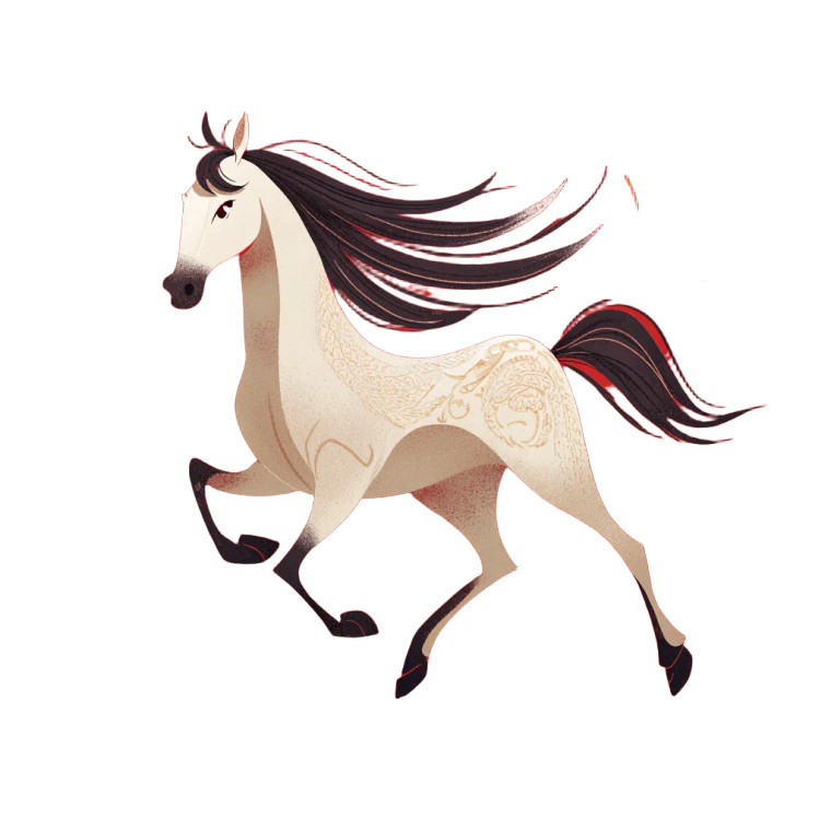 Cute Galloping Horse Vinyl Car Decal Sticker – Waterproof & UV-Resistant 3.4133333333333336"