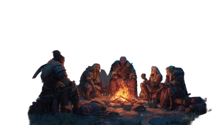 Dnd Campfire Gathering Vinyl Car Decal Sticker – Waterproof & UV-Resistant 5.4