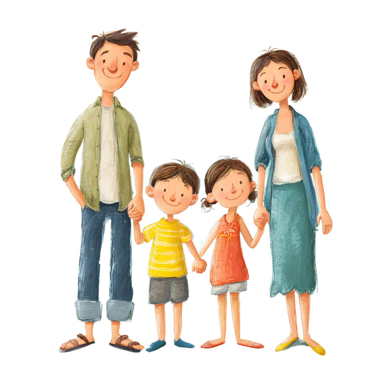 Happy Family V15 Vinyl Car Decal Sticker – Waterproof & UV-Resistant 3.4133333333333336"