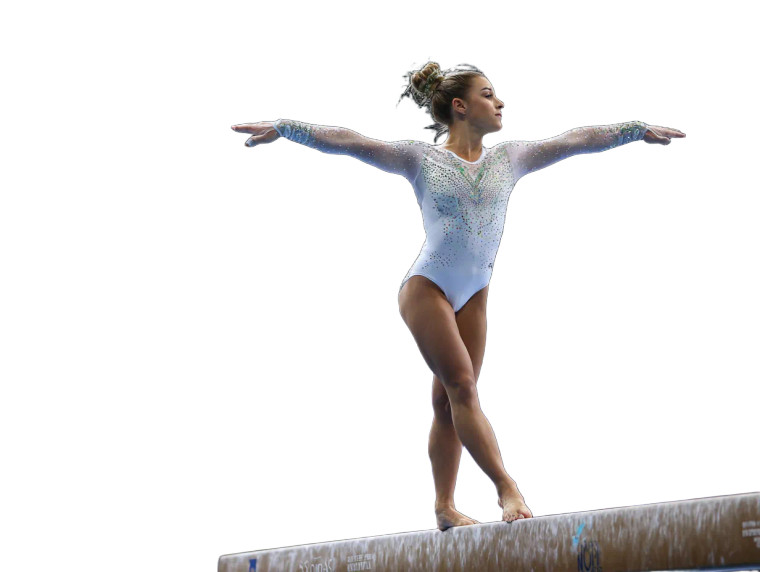 Gymnast On Beam Vinyl Car Decal Sticker – Waterproof & UV-Resistant 6.1866666666666665"
