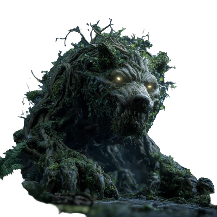 Mutated Root Wolf Vinyl Car Decal Sticker – Waterproof & UV-Resistant 3.4133333333333336"