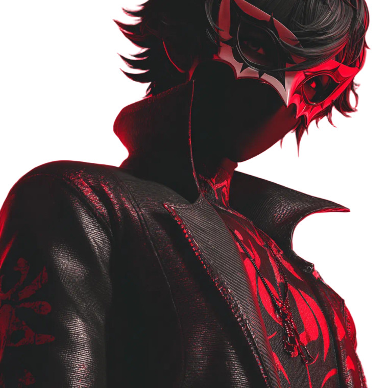 Mysterious Masked Persona Vinyl Car Decal Sticker – Waterproof & UV-Resistant 3.4133333333333336"