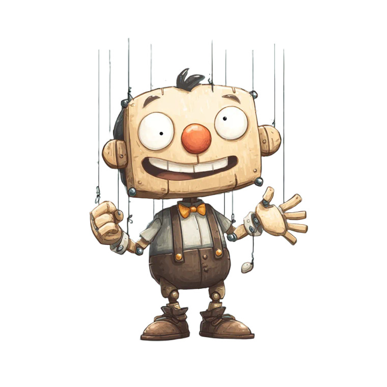 Cartoon Puppet Vinyl Car Decal Sticker – Waterproof & UV-Resistant 3.4133333333333336"