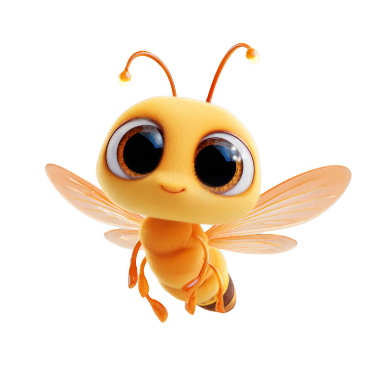 Cute Cartoon Firefly V2 Vinyl Car Decal Sticker – Waterproof & UV-Resistant 3.4133333333333336"