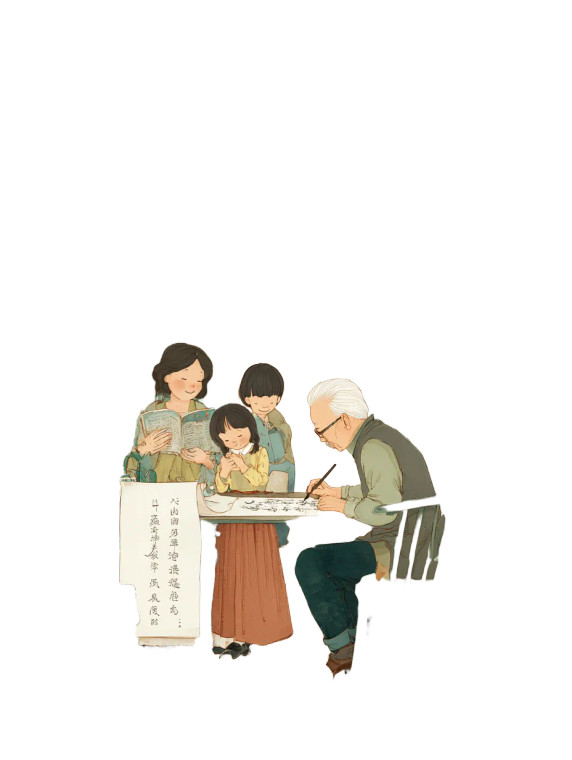 Family Calligraphy Scene Vinyl Car Decal Sticker – Waterproof & UV-Resistant 4.1066666666666665"