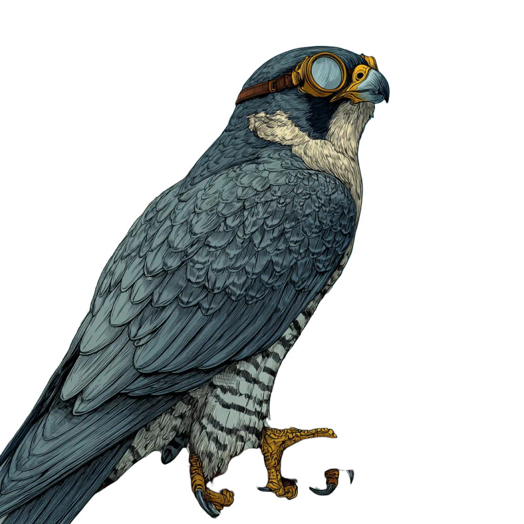 Arcane Falcon Vinyl Car Decal Sticker – Waterproof & UV-Resistant 3.4133333333333336"