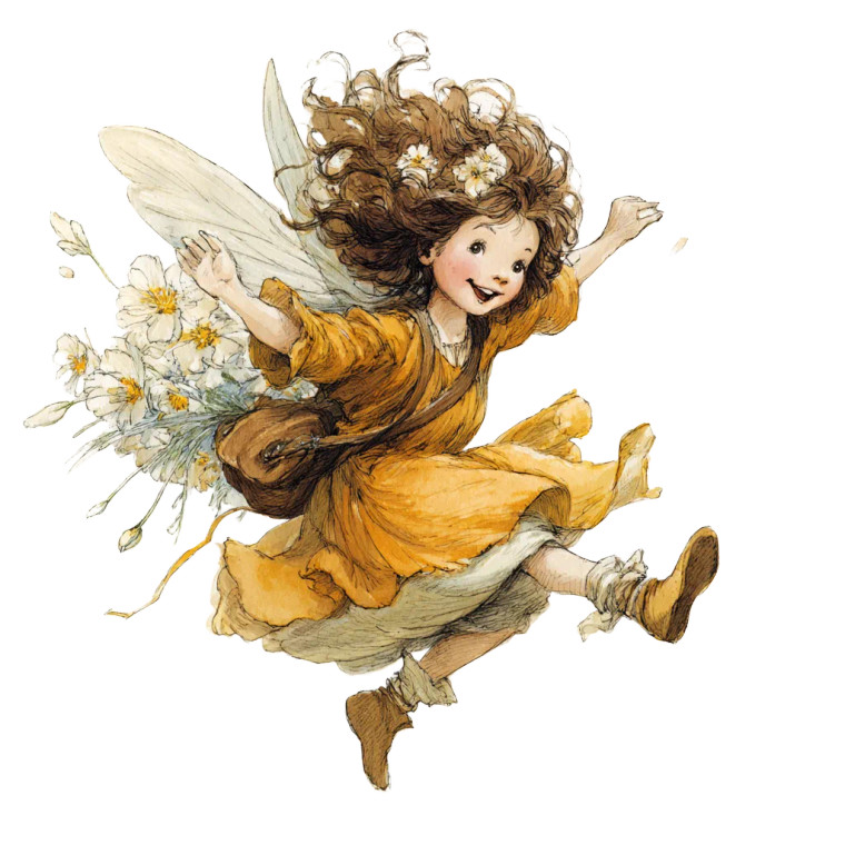 Cheerful Fairy Vinyl Car Decal Sticker – Waterproof & UV-Resistant 3.4133333333333336"