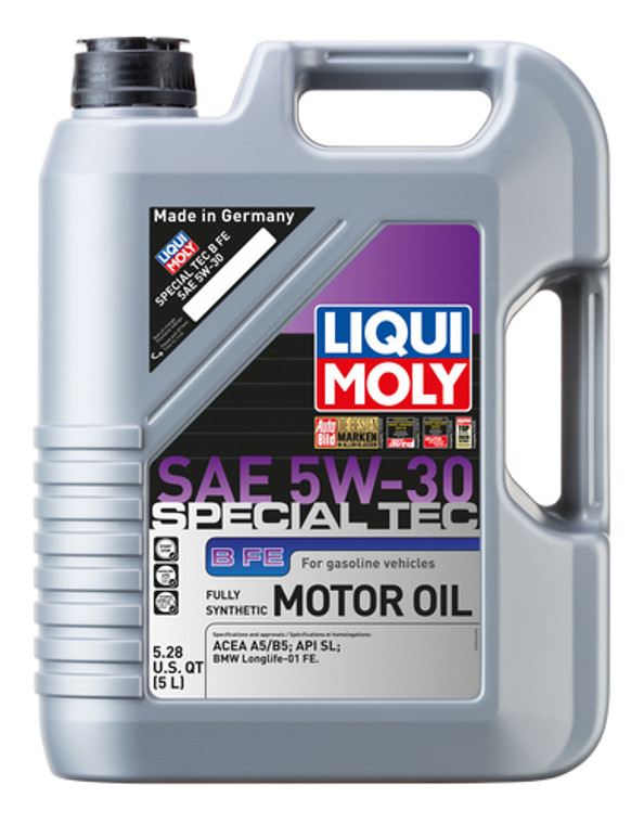 Liqui Moly Oil 20444 Special Tec; SAE 5W-30; Synthetic; 5 Liter Jug; Single