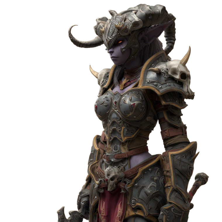 Draenei Hunter Vinyl Car Decal Sticker – Waterproof & UV-Resistant 3.4133333333333336"