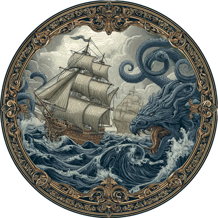 Sailing Ship Battle Vinyl Car Decal Sticker – Waterproof & UV-Resistant 6.826666666666667"