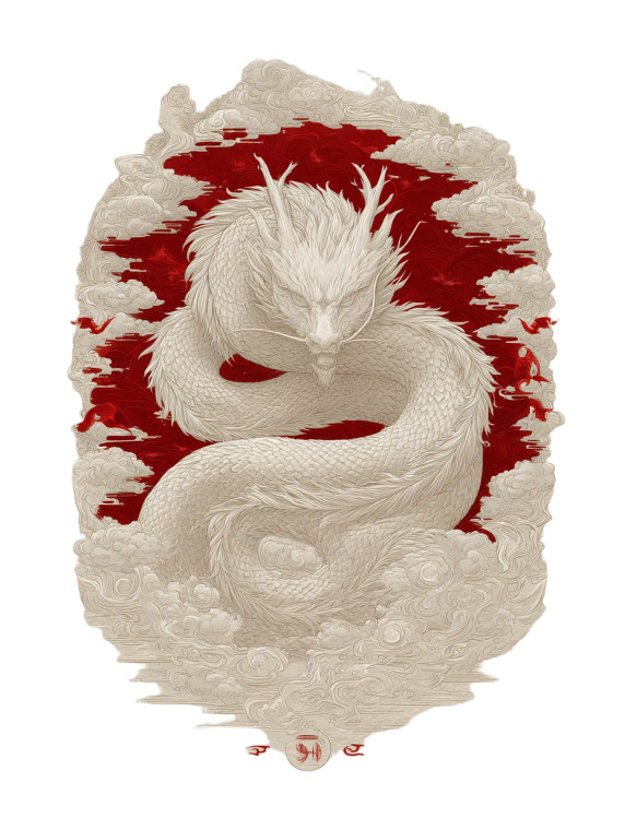 Elegant Eastern Dragon Vinyl Car Decal Sticker – Waterproof & UV-Resistant 8.213333333333333"