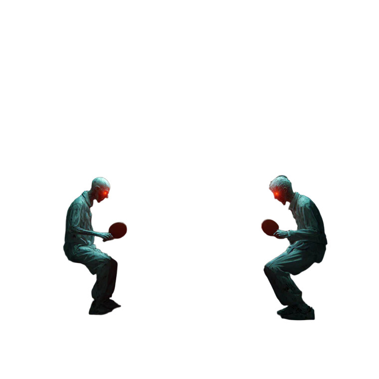 Zombies Ping Pong Vinyl Car Decal Sticker – Waterproof & UV-Resistant 3.4133333333333336"