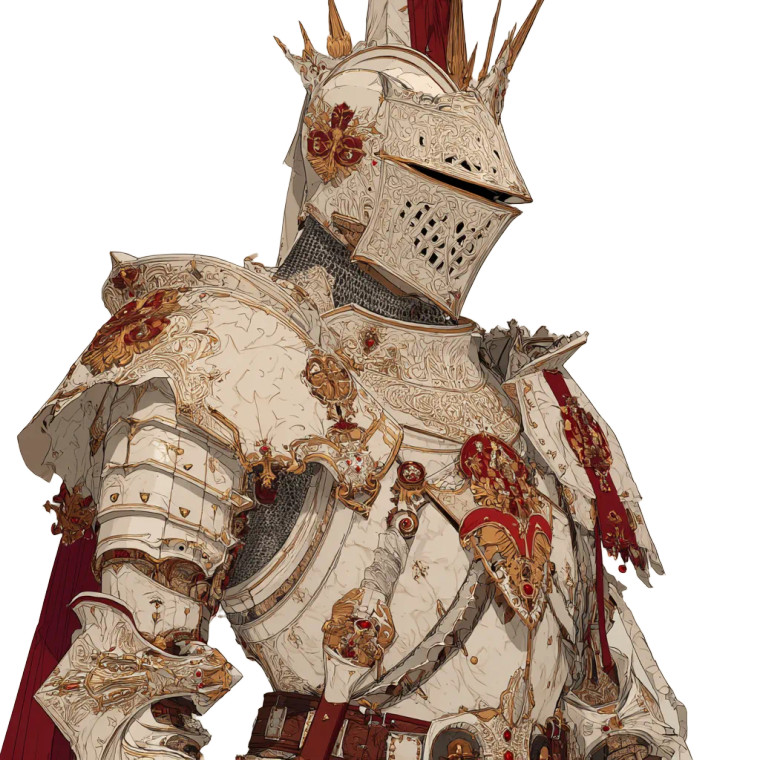 Royal Medieval Knight V2 Vinyl Car Decal Sticker – Waterproof & UV-Resistant 3.4133333333333336"