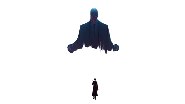 Shadowy Demonic Figure Vinyl Car Decal Sticker – Waterproof & UV-Resistant 5.4
