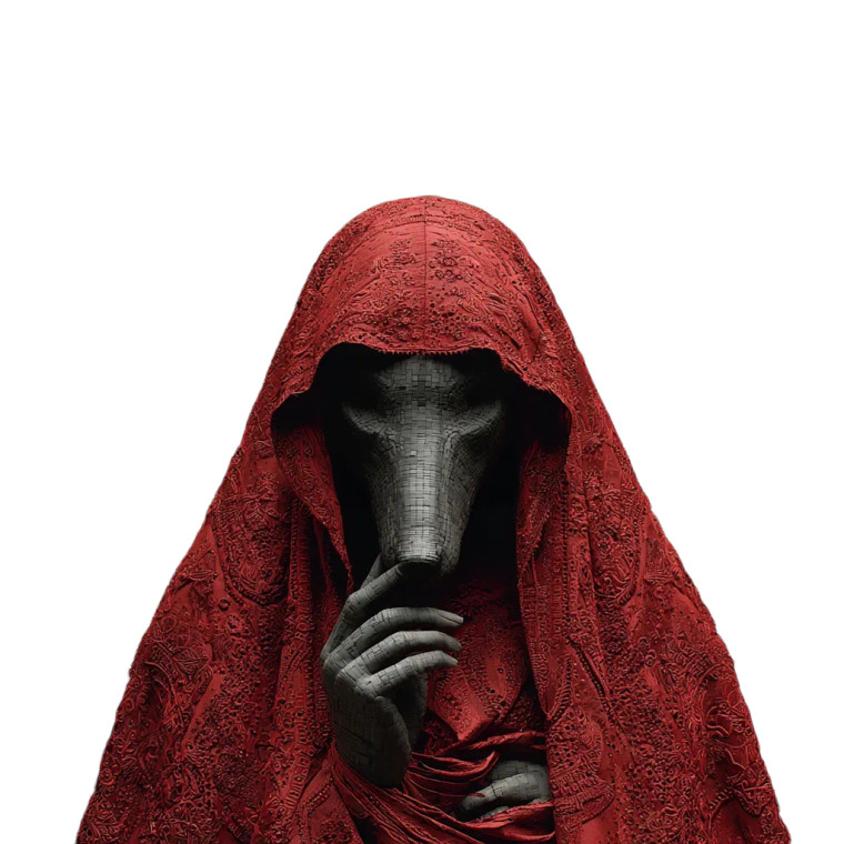 Surreal Red Riding Hood Vinyl Car Decal Sticker – Waterproof & UV-Resistant 3.4133333333333336"