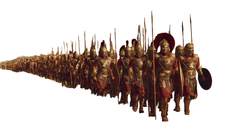 Mycenaean Army Marching Vinyl Car Decal Sticker – Waterproof & UV-Resistant 2.72"