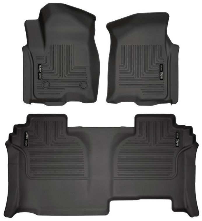 Husky Liner WeatherBeater Floor Liners | Molded Fit, Premium TPO Material, Stay-Put Cleats | Black (3-Piece)