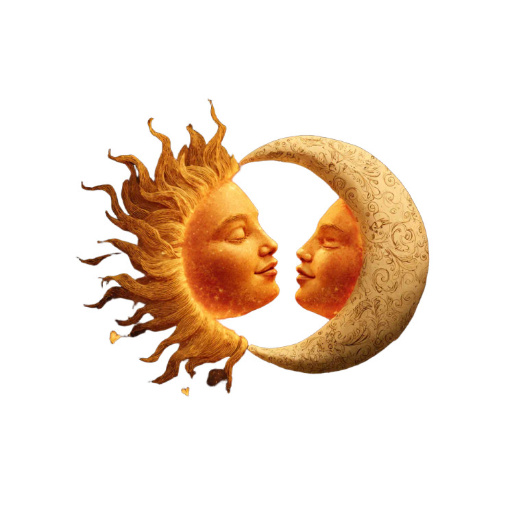 Sun Moon Love Vinyl Car Decal Sticker – Waterproof & UV-Resistant 3.4133333333333336"