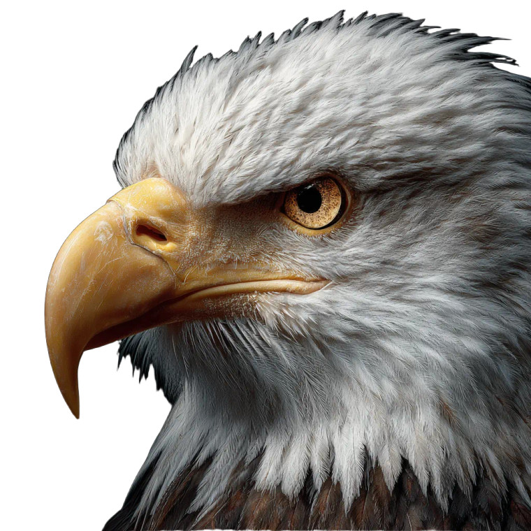 Bald Eagle Close-Up V2 Vinyl Car Decal Sticker – Waterproof & UV-Resistant 3.4133333333333336"