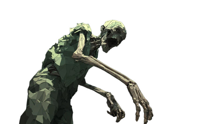 Decaying Zombie Vinyl Car Decal Sticker – Waterproof & UV-Resistant 2.72"