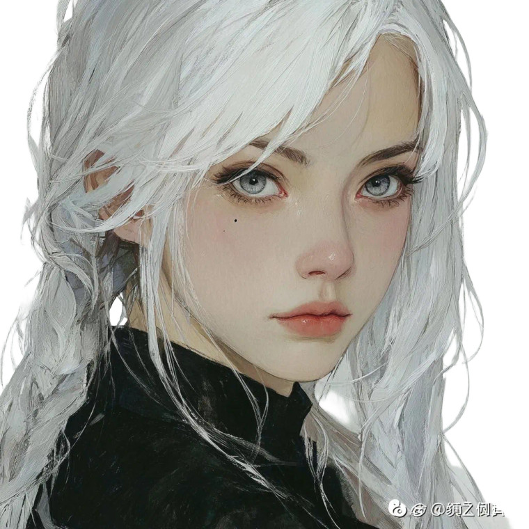 Elegant White-Haired Woman V3 Vinyl Car Decal Sticker – Waterproof & UV-Resistant 6.826666666666667"