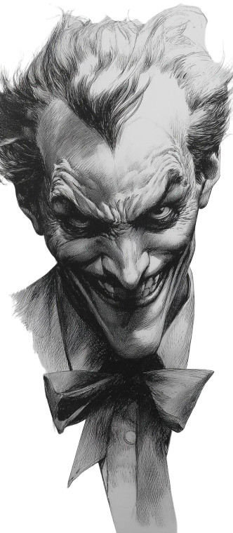 Joker Tattoo Design V8 Vinyl Car Decal Sticker – Waterproof & UV-Resistant 5.493333333333333"
