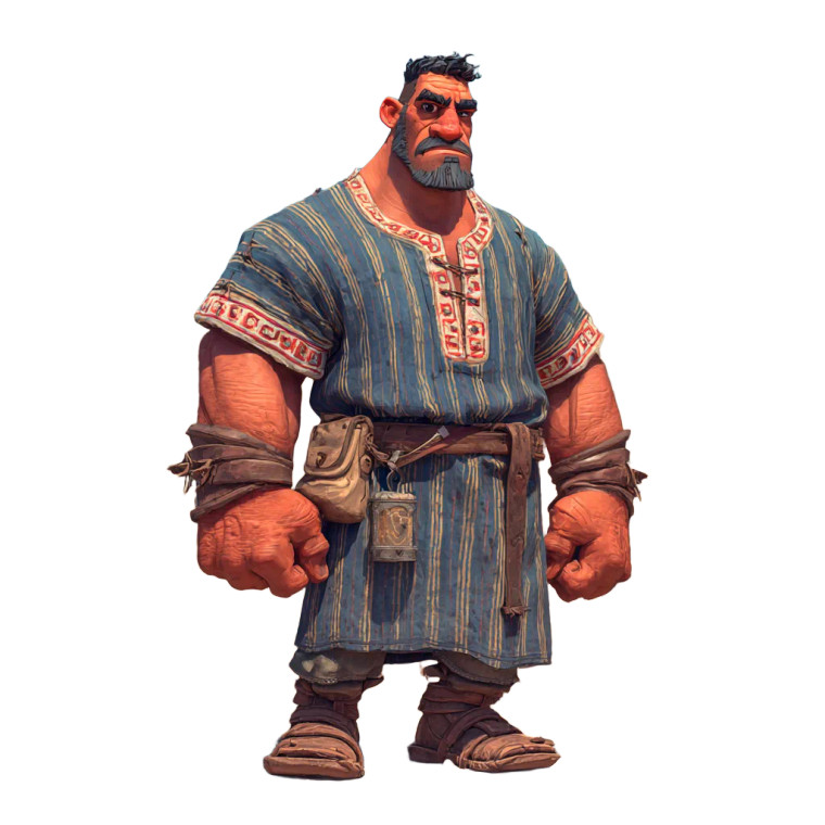 Stylized Moroccan Man Vinyl Car Decal Sticker – Waterproof & UV-Resistant 6.826666666666667"