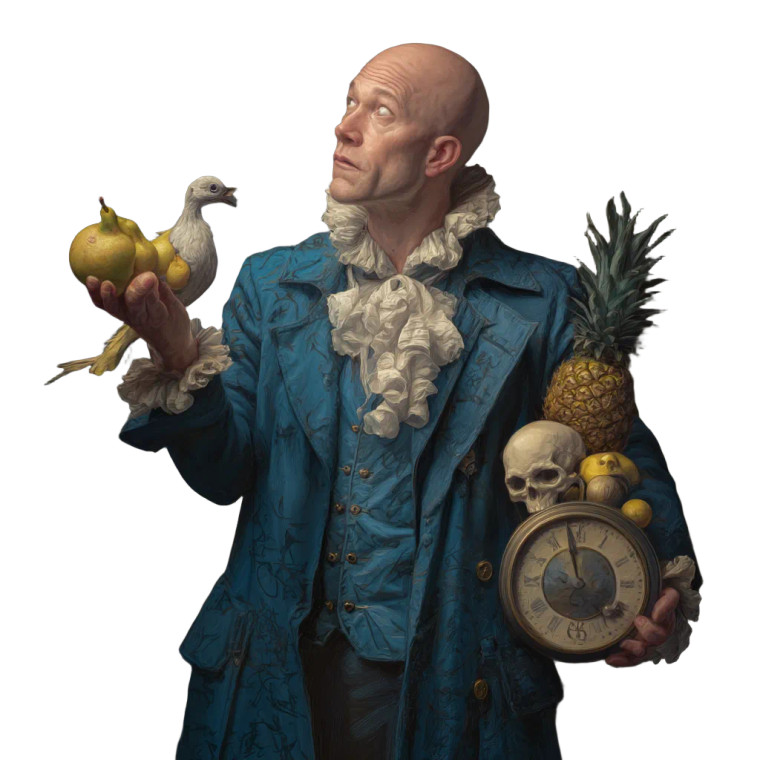 Bald Juggler Portrait Vinyl Car Decal Sticker – Waterproof & UV-Resistant 3.4133333333333336"