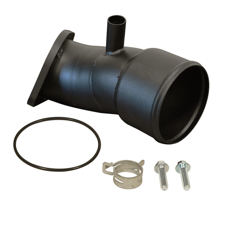 BD Diesel Turbocharger Intercooler Pipe 1045630 3-1/2 Inch Diameter; Powder Coated; Black; Stainless Steel