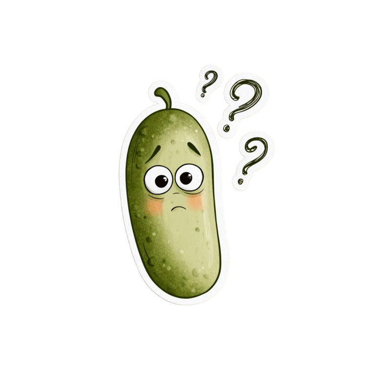 Frustrated Pickle Doodle Vinyl Car Decal Sticker – Waterproof & UV-Resistant 6.826666666666667"